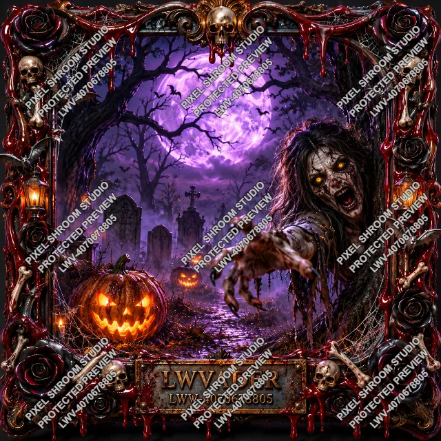Blood Roses and Full Moons LWV-4070678805, protected dark fantasy AI artwork preview by LWVader