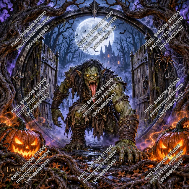 Bramble and Bone Gate LWV-6966253437, protected dark fantasy AI artwork preview by LWVader