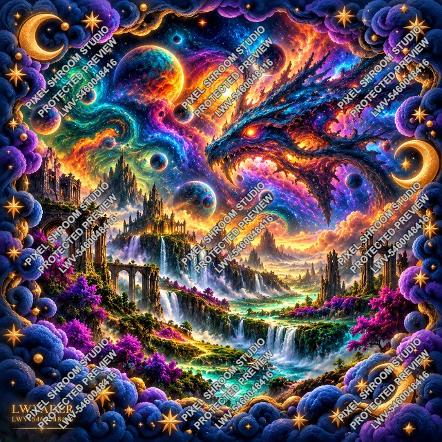 Starlit Ruins LWV-5460048416, protected landscape AI artwork preview by LWVader