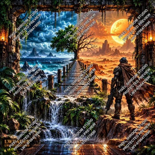 Split Horizon LWV-9706475690, protected sci-fi AI artwork preview by LWVader
