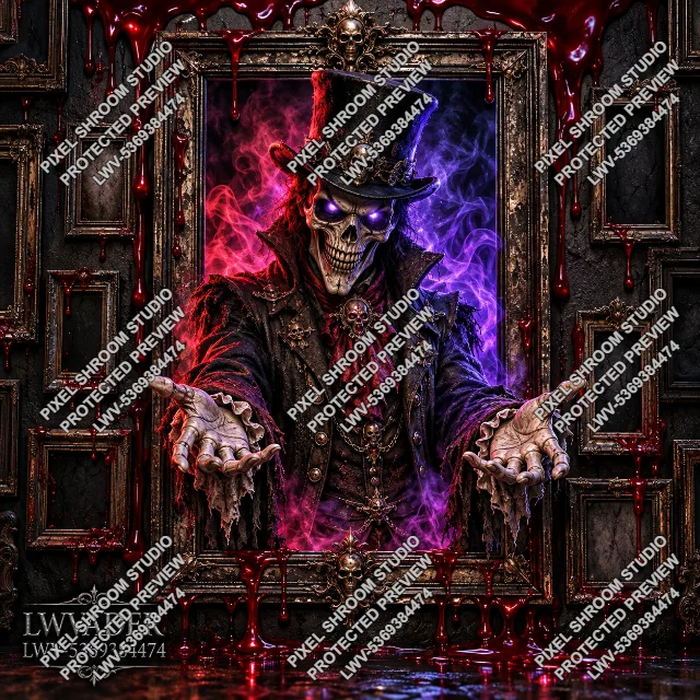 Necromancer's Parlor LWV-5369384474, protected horror AI artwork preview by LWVader