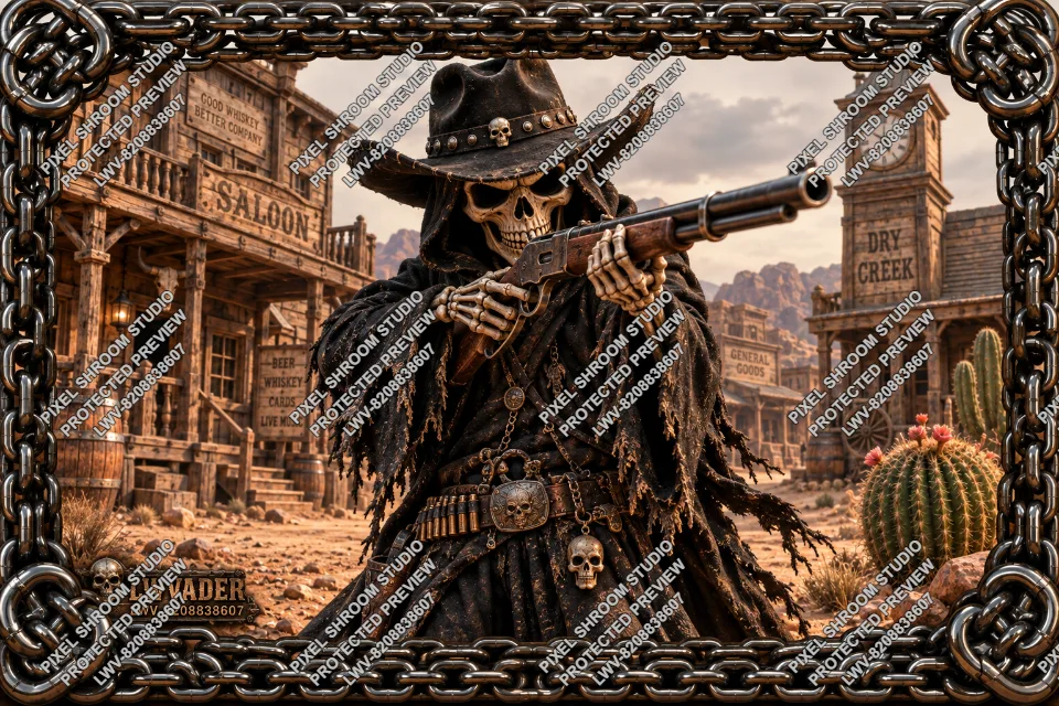 Undead Gunslinger-LWV-8208838607, protected portrait AI artwork preview by LWVader