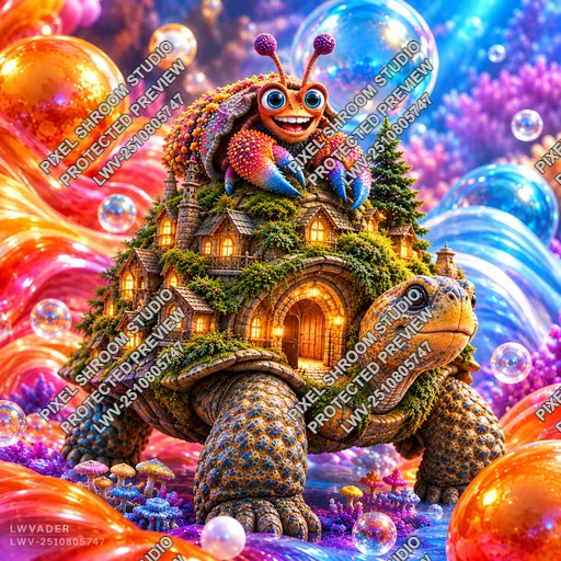 Traveling Tortoise LWV-2510805747, protected dreamscape AI artwork preview by LWVader