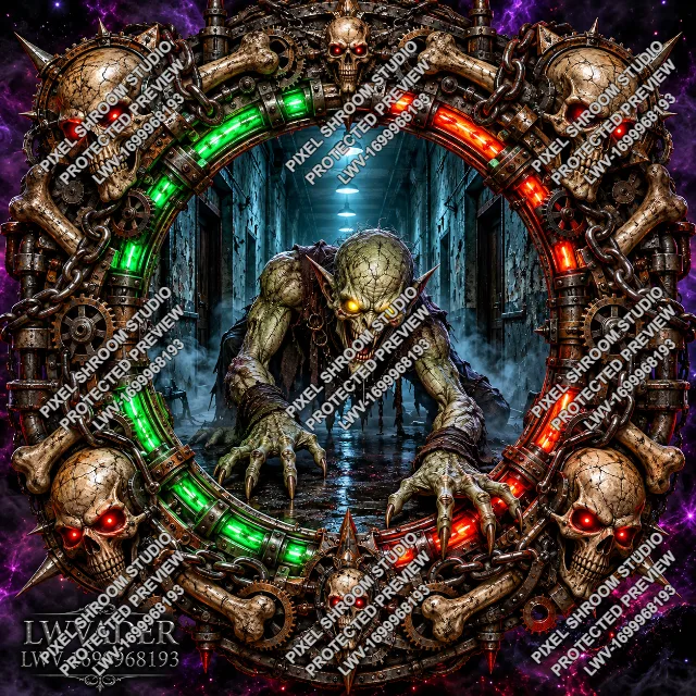 Skeletal Gateway LWV-1699968193, protected dark fantasy AI artwork preview by LWVader
